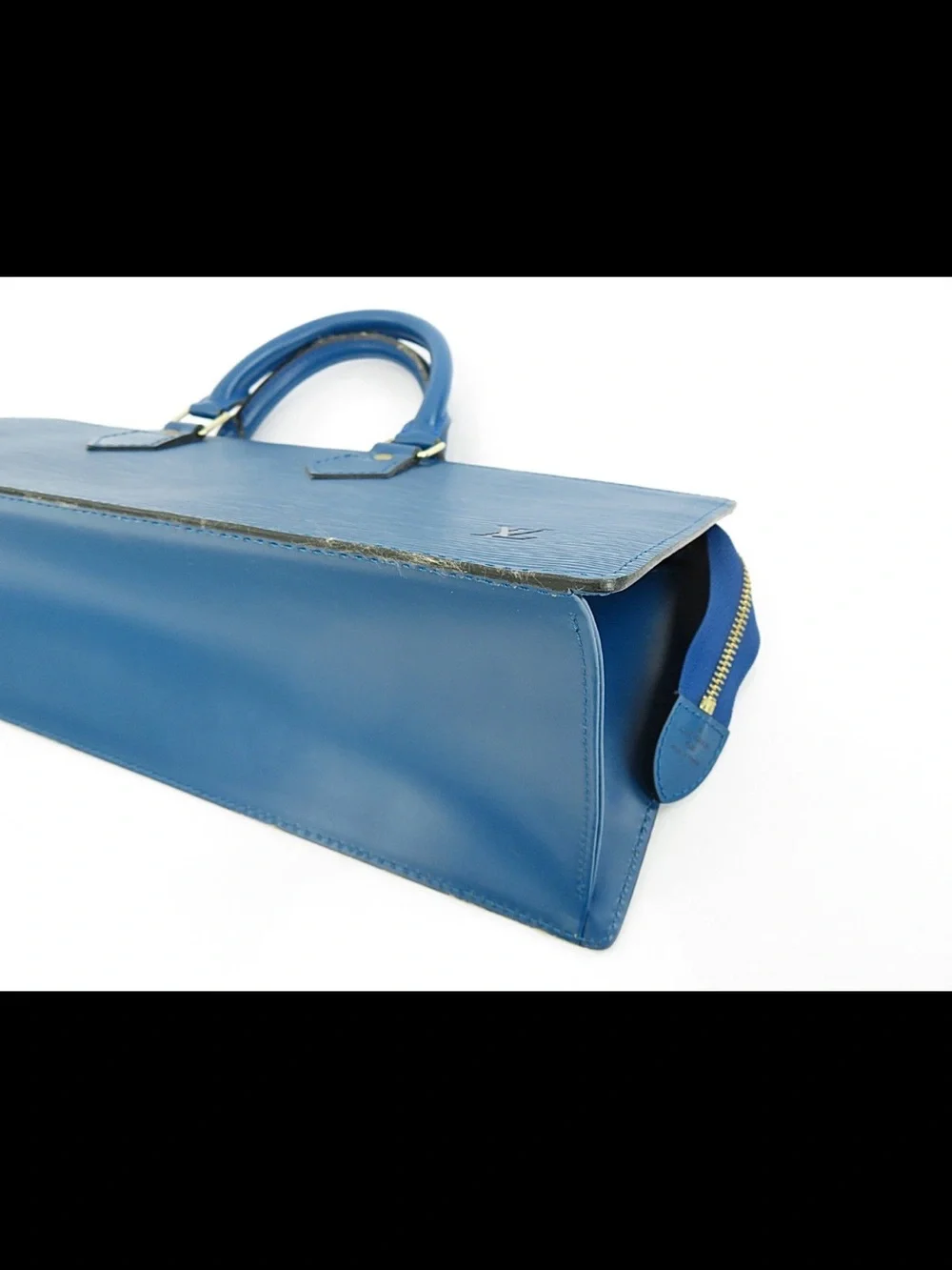 Louis Vuitton Blue Textured Epi Leather Top-Handle Tote
